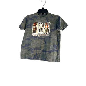 Rabbit Skins Toddler Girls Graphic Camo Tee Gray/Green Size 3